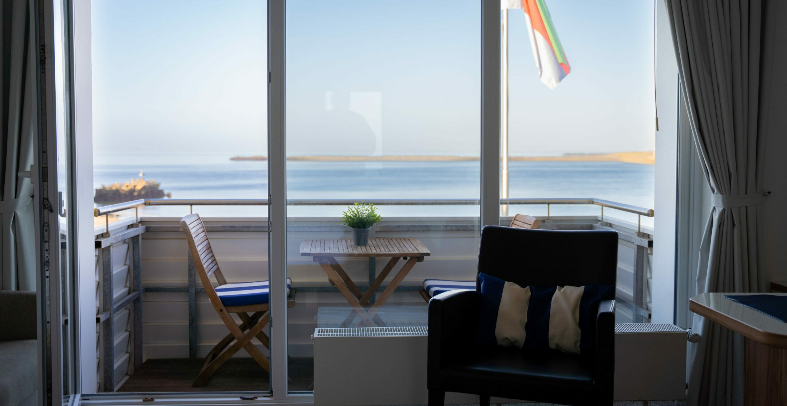 Haus Miramar Appartement, Seeblick, Balkon
