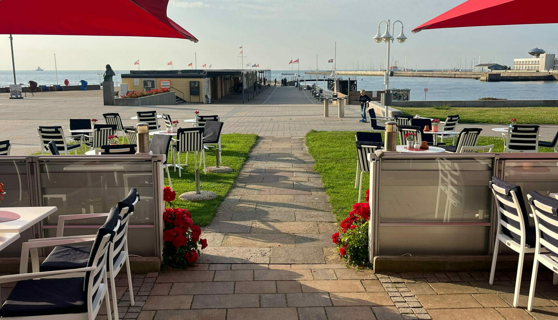 Haus Hanseat Terrasse mit Meerblick